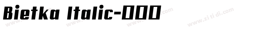 Bietka Italic字体转换